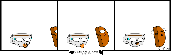 Don't worry, it was just a tofu cookie. ...Btw, yuck, Dan.  Who eats cookies made out of tofu?