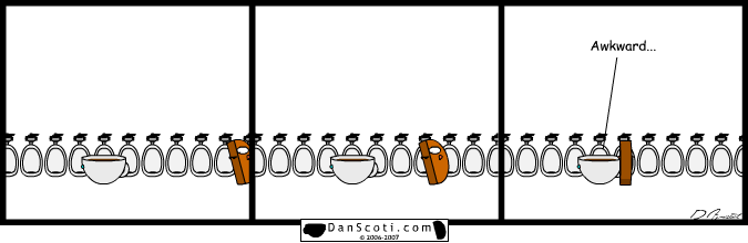 For added effect, look over your shoulder into the next stall then just start pointing and laughing uncontrollably.  Note: be ready to run.