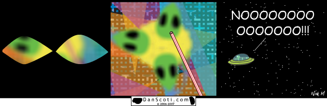 In space, no-one can hear you scream.