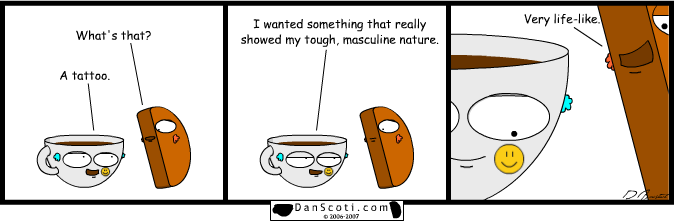 I colored it in yellow because it represents my struggle with human existence.  The thick black lines are an expression of my teenage angst.