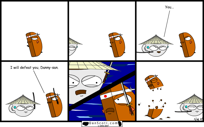 Too bad Scoti didn't know that Dan's sword is called "Cookiecutter."