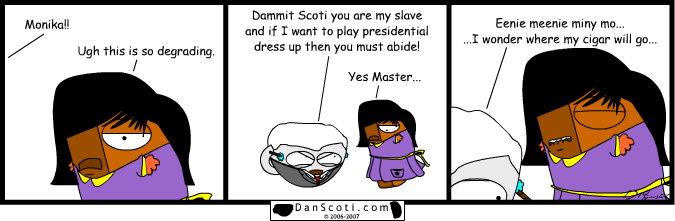 Scoti's purple dress NOW AVAILABLE in the DanScoti store!  Comes with semen stain! Act now.
