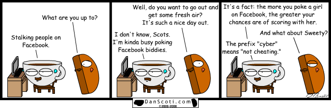 The sexy stare-down has evolved to Facebook poking.  Facebook friend rejections are now the equivalent of getting slapped in the face.