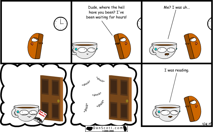 Dan just had to take care of some business; the new Fresh Cup Magazine came in today.