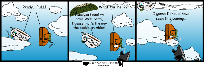 This comic brought to you by ACME Brand Anvils: "Crushing cartoons since 1927."