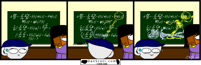 Schroedinger's Equations
never looked so sexy.